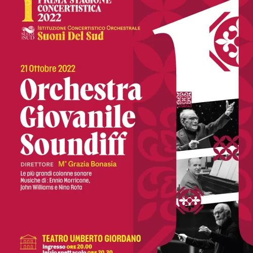 Le grandi colonne sonore con l’Orchestra giovanile Soundiff. Il 21 ottobre al Teatro Giordano di Foggia