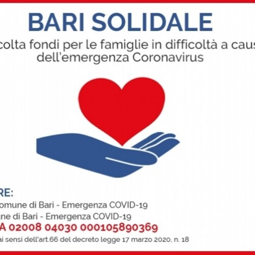 Bari, giunta approva le donazioni durante l’emergenza Covid: ‘Raccolti 365mila euro per aiutare le famiglie bisognose’