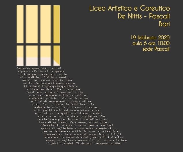 Bari, gli studenti del liceo Pascali – De Nittis progettano lavori ispirati al pensiero di Antonio Gramsci