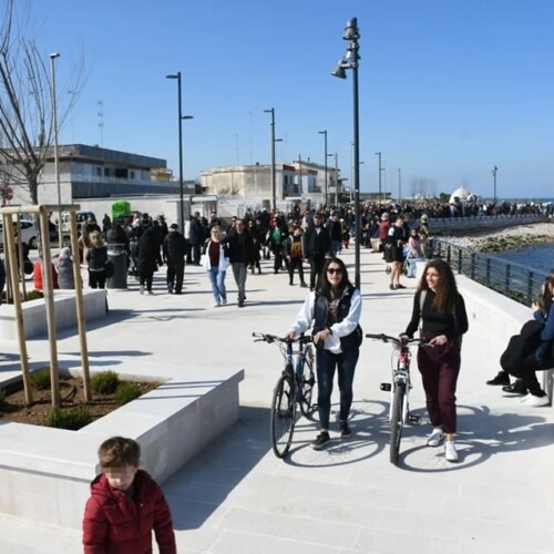 Bari, inaugurato il primo tratto del waterfront di Torre a Mare