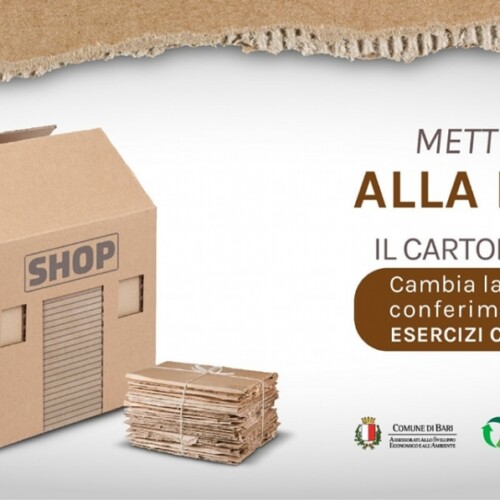 Bari, oggi parte la raccolta porta a porta degli imballaggi di cartone per le attività commerciali