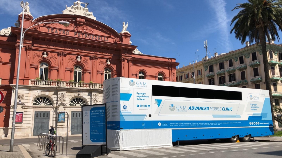 Bari, prevenzione cardiovascolare: screening gratuiti nella clinica mobile di GVM Care & Research