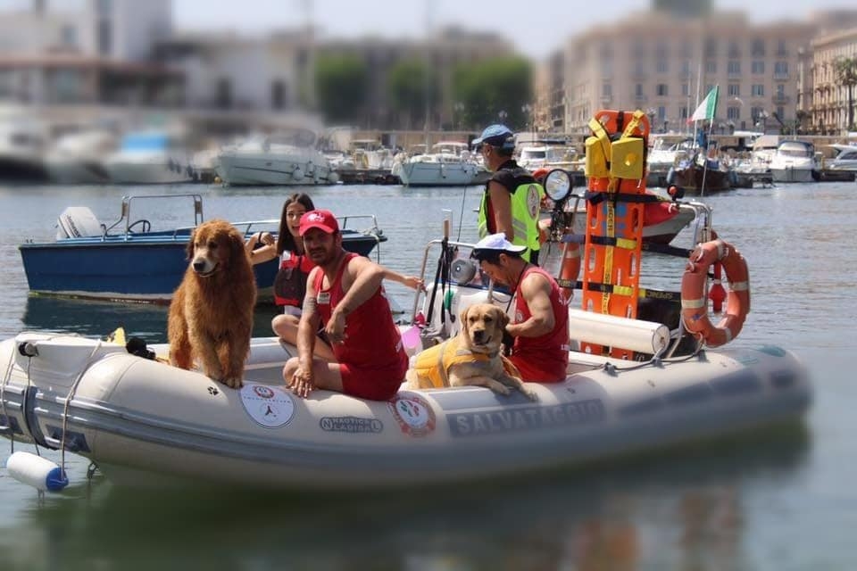 Bari, sulla spiaggia di Pane e Pomodoro tornano i cani da salvataggio
