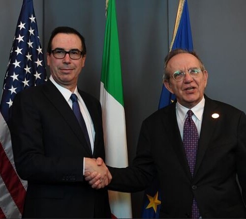 Il bilaterale Padoan-Mnuchin apre ufficialmente il G7 delle Finanze di Bari