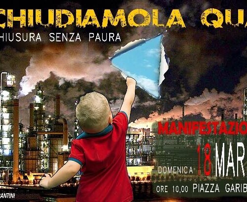 ‘Chiudiamola qua’, domenica a Taranto la manifestazione di protesta contro l’inquinamento prodotto dall’Ilva