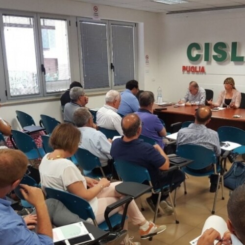 Cisl Puglia, appello alla Regione: ‘Necessario un piano delle priorità che guarda al futuro’