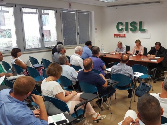Cisl Puglia, appello alla Regione: ‘Necessario un piano delle priorità che guarda al futuro’