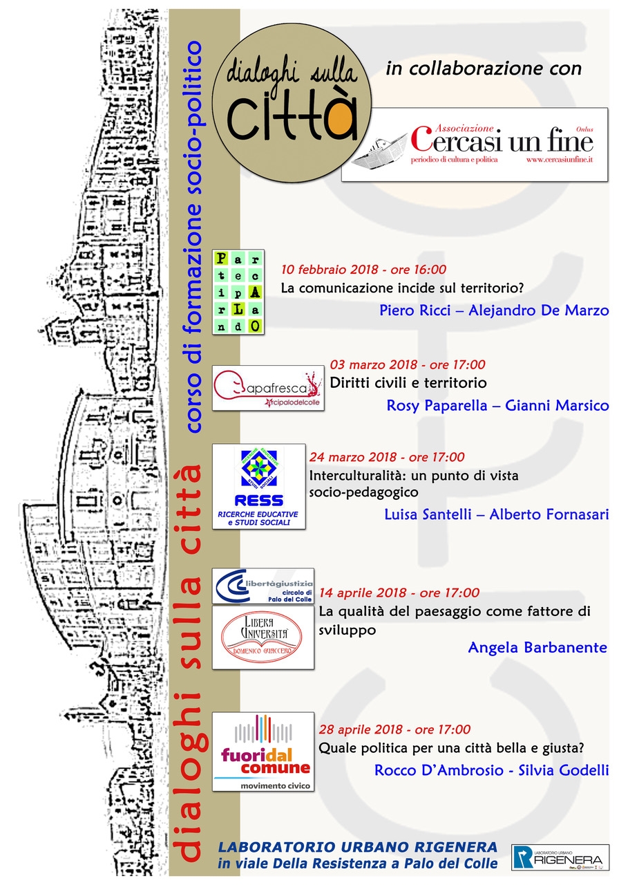 ‘Dialoghi sulla città’, a Palo del Colle un ciclo di eventi di formazione socio-politica sul territorio