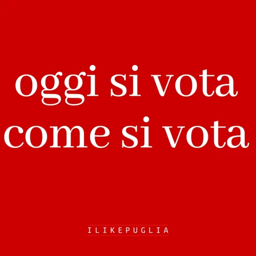 OGGI SI VOTA, COME SI VOTA