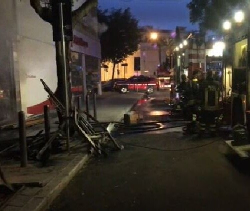 Foggia, incendio nella notte: distrutto un negozio di strumenti musicali