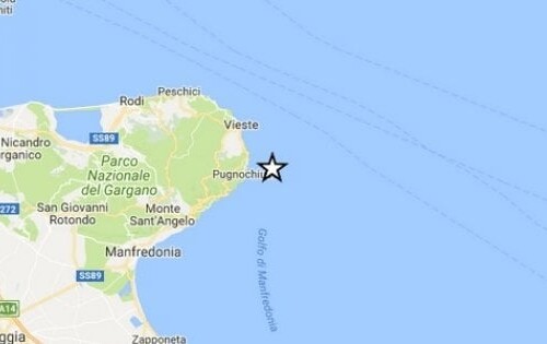 Gargano, terremoto magnitudo 2,9 tra Vieste e Mattinata