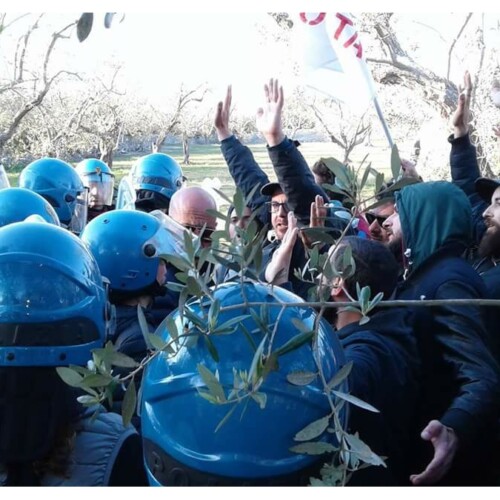Gasdotto TAP,  tensione a San Foca: la polizia carica i manifestanti, sospesi i lavori