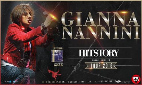 Gianna Nannini con il suo ‘Hitstory tour 2016’ in esclusiva a maggio al Teatroteam di Bari