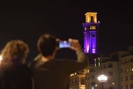 Giornata mondiale contro il tumore al pancreas, la torre della città metropolitana si illumina di viola