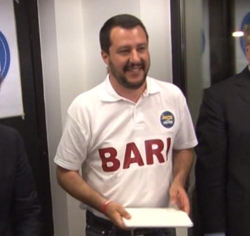 Il leader della Lega Nord Matteo Salvini domani in Puglia