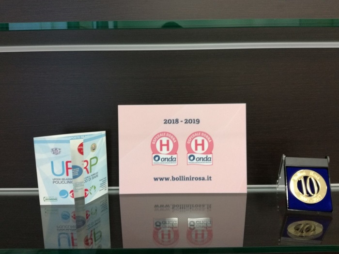 Il Policlinico di Bari riceve due bollini rosa dall’Osservatorio Nazionale sulla salute della donna