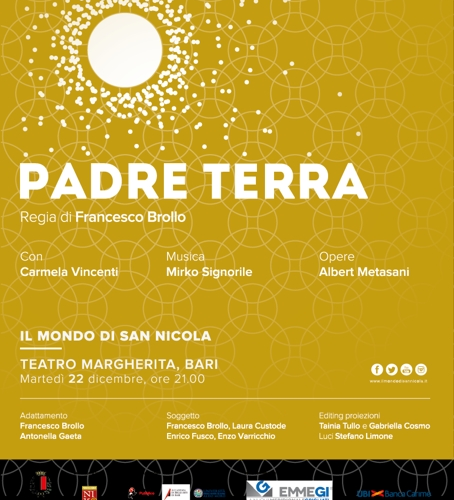 Il Teatro Margherita ospita ‘Padre Terra’, la lettura scenica di Francesco Brollo