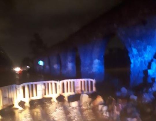 Maltempo, a Taranto crolla una parte dell’antico acquedotto del Triglio