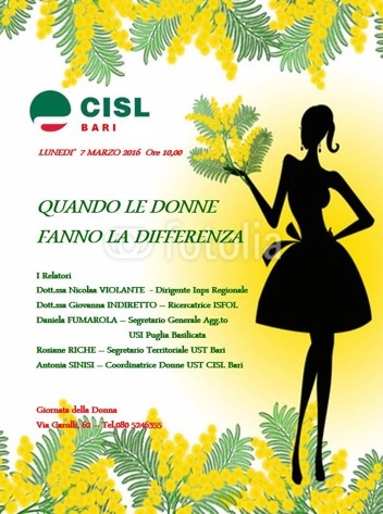 ‘Quando le donne fanno la differenza’: a Bari l’incontro organizzato dal coordinamento donne Cisl