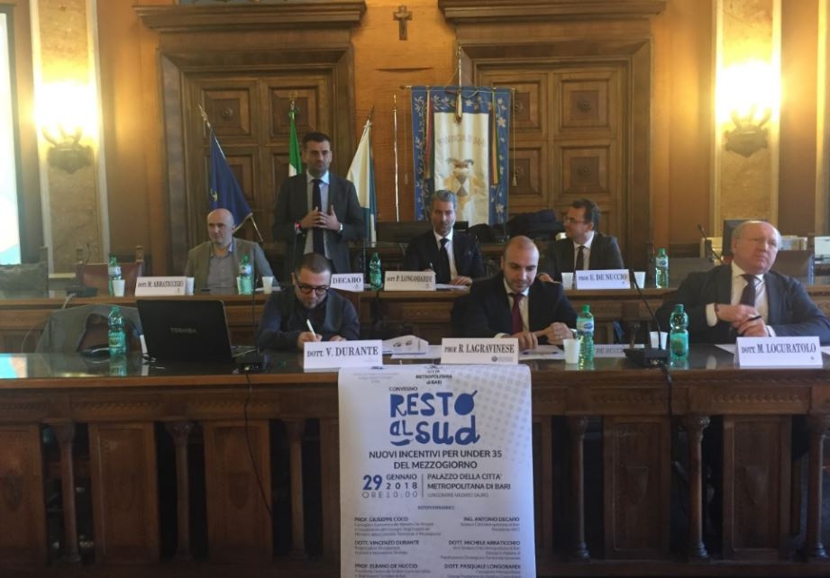 ‘Resto al Sud’, nuovi incentivi per le attività avviate dagli under 35 pugliesi