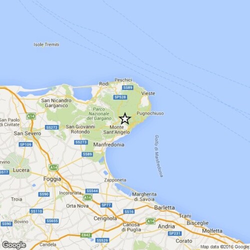 Scossa di terremoto sul Gargano: Magnitudo 2,1 con epicentro a Monte Sant’Angelo