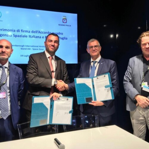 Sottoscritto l’Accordo Quadro tra Regione Puglia e Agenzia Spaziale Italiana