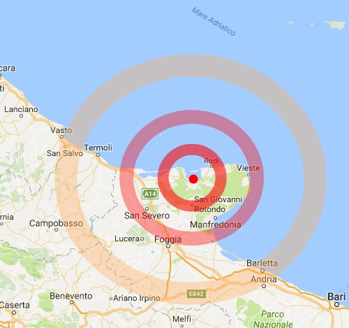 Terremoti: scossa di magnitudo 4.0 in provincia Foggia