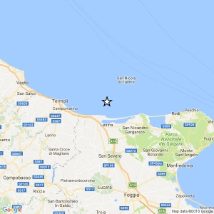 Terremoto in Puglia, scossa magnitudo 2,7 registrata nei pressi della costa graganica