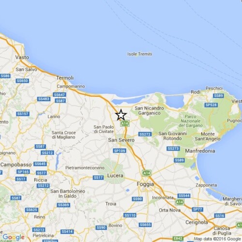 Terremoto magnitudo 2,3 avvertito in Puglia: epicentro nel Foggiano