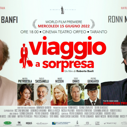 “Viaggio a Sorpresa” con Ronn Moss, Lino Banfi e Paolo Sassanelli arriva a Taranto