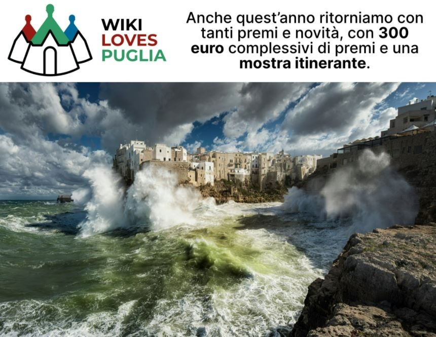 Wiki loves Puglia 2021: tutto pronto per la terza edizione del concorso fotografico dedicato ai monumenti pugliesi