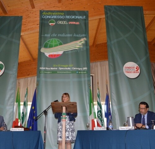 XII Congresso Cisl Puglia, la segretaria Daniela Fumarola: ‘Sviluppo e lavoro temi imprescindibili per la crescita’