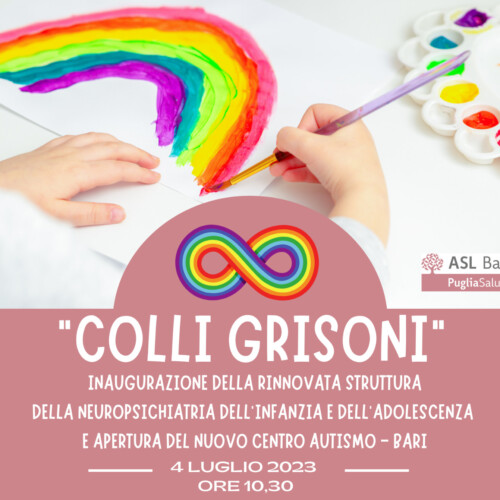 Nasce il nuovo centro autismo della ASL BA: avrà sede nella struttura comunale Colli – Grisoni a Bari completamente riqualificata
