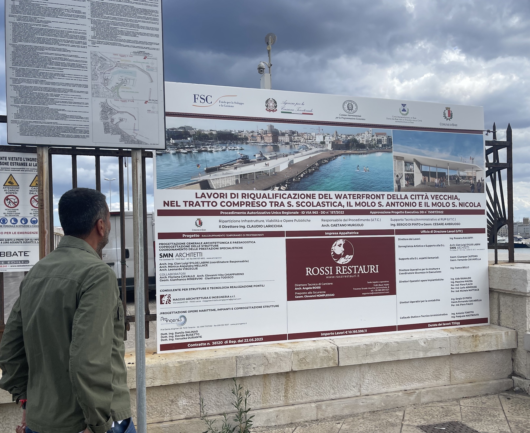 BARI, AL VIA L’ALLESTIMENTO DEL CANTIERE PER LA RIQUALIFICAZIONE DEL WATERFRONT DELLA CITTÀ VECCHIA