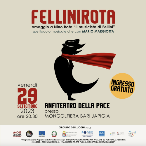 ANCHECINEMA di Bari presenta lo spettacolo FelliniRota