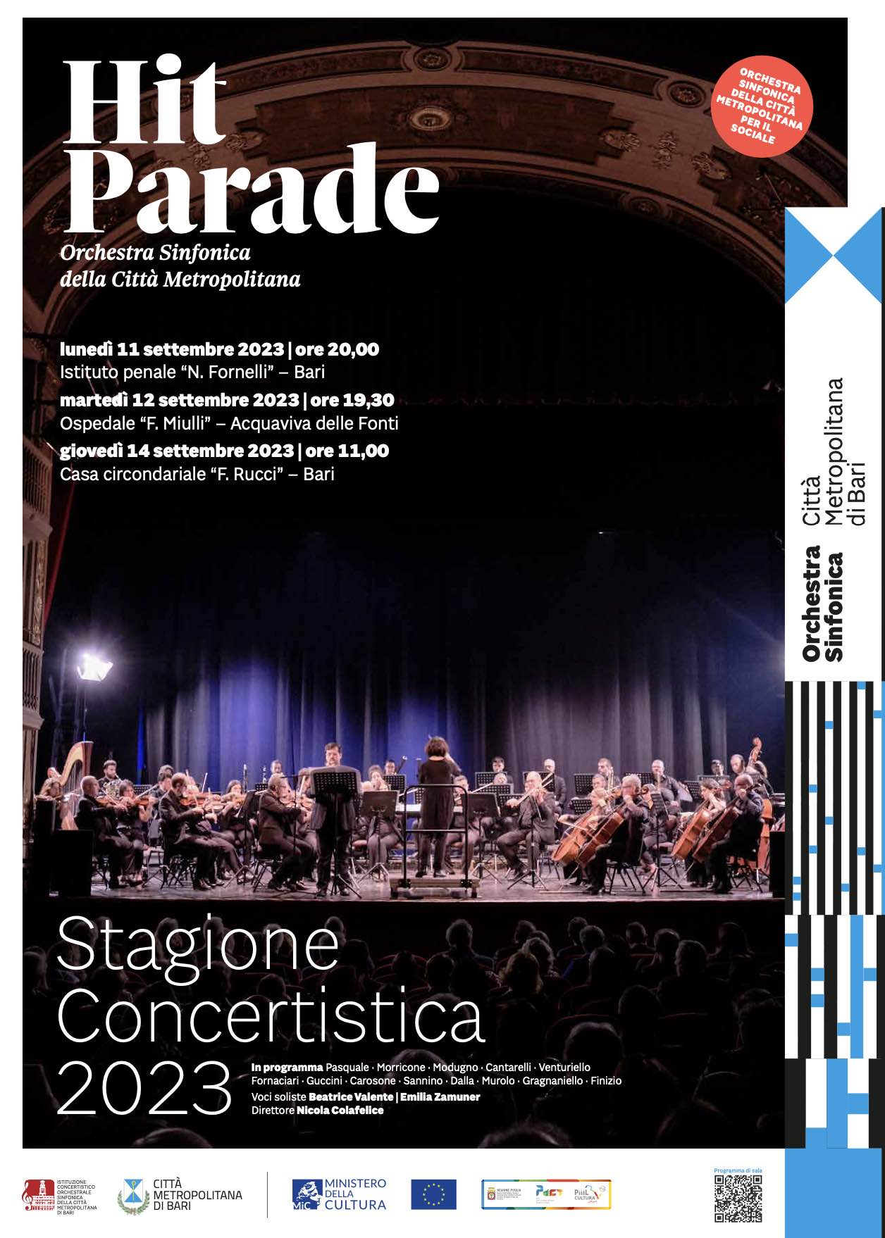 L’Orchestra sinfonica della Città metropolitana di Bari per il sociale: musica nelle carceri e negli ospedali