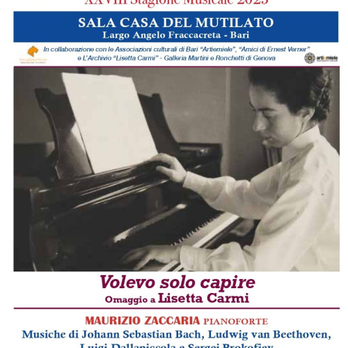 «VOLEVO SOLO CAPIRE» Omaggio a Lisetta Carmi del Collegium Musicum