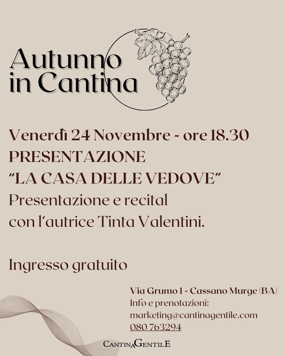 Cantina Gentile: Un Evento Culturale per la Sensibilizzazione Contro la Violenza sulle Donne