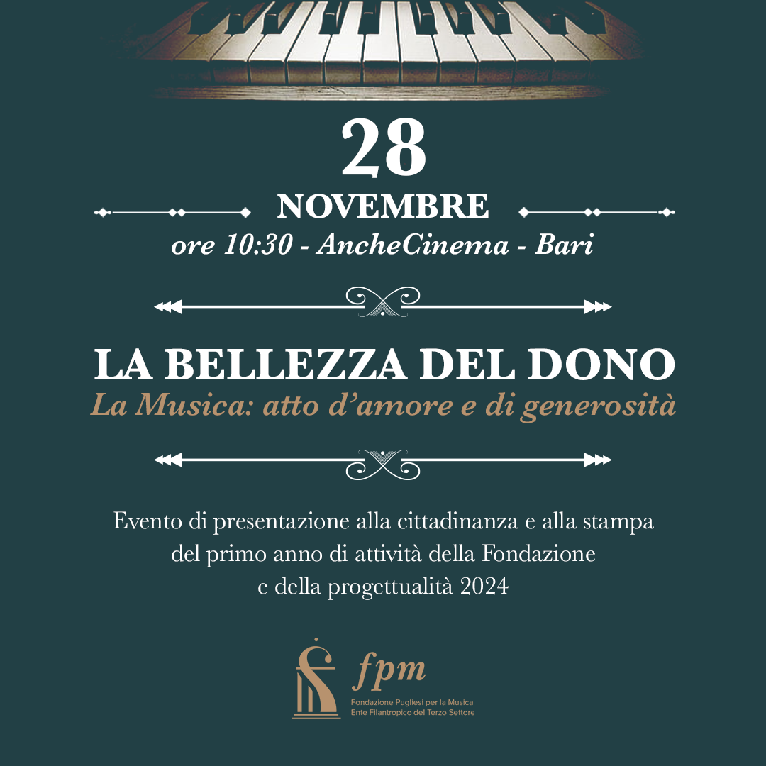FPM – FONDAZIONE PUGLIESI PER LA MUSICA