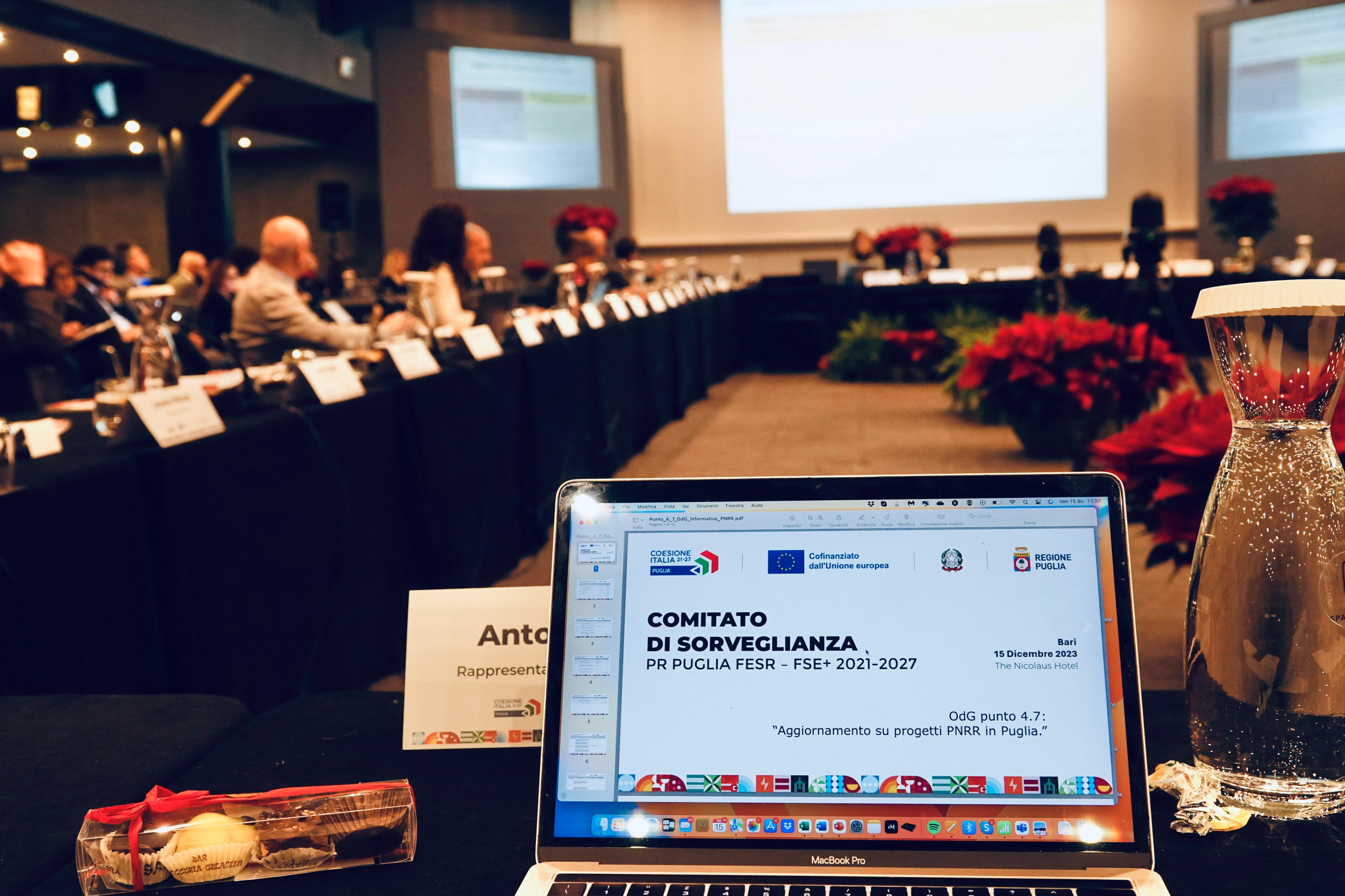 Riunione a Bari del Comitato di Sorveglianza PR Puglia FESR FSE+ 2021 2027