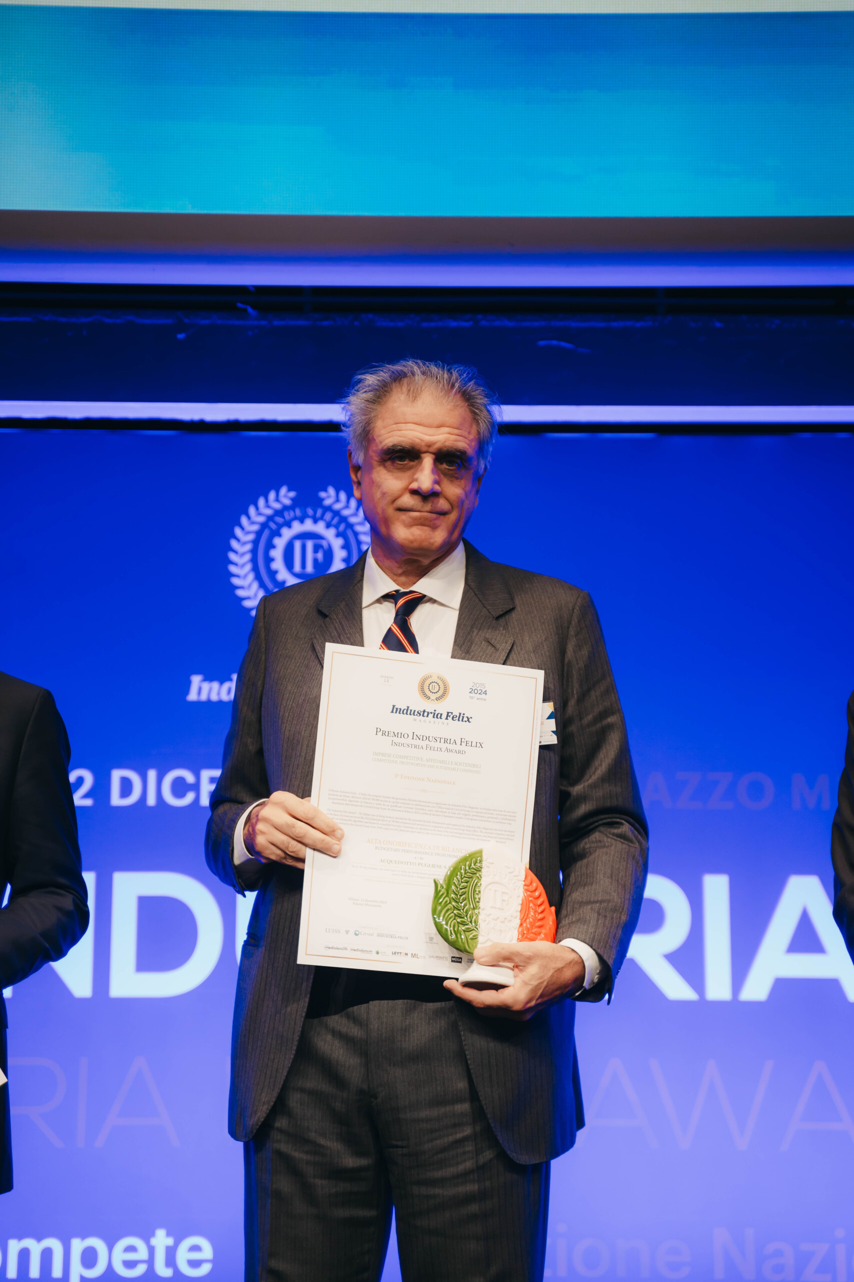 Competitivo e solido, Acquedotto Pugliese premiato a Milano da Industria Felix