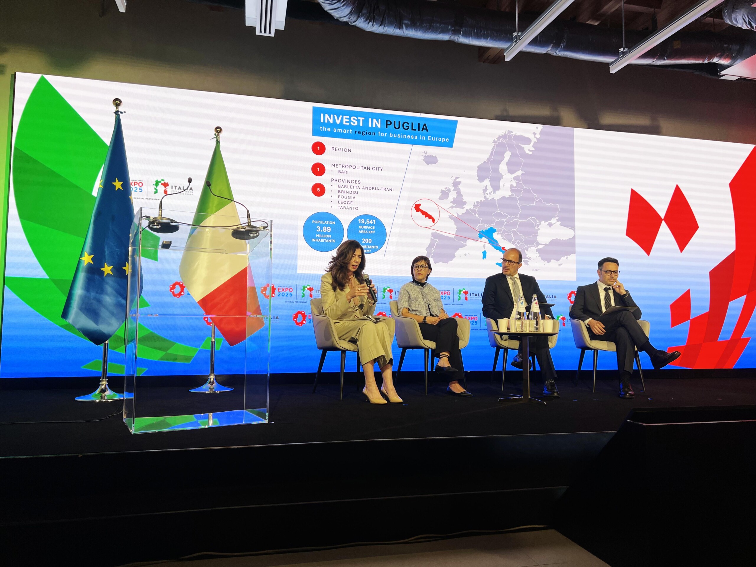 La Regione Puglia a EXPO 2025 OSAKA. La Puglia presenta agli investitori le opportunità di business nell’Aerospazio, nelle energie rinnovabili, nel biotech e nelle startup tecnologiche