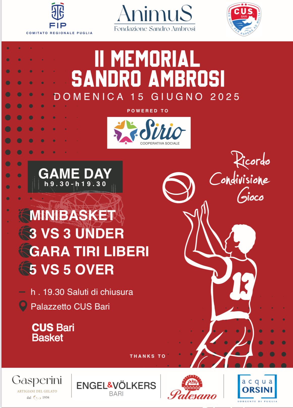 Seconda Edizione del Memorial Sandro Ambrosi