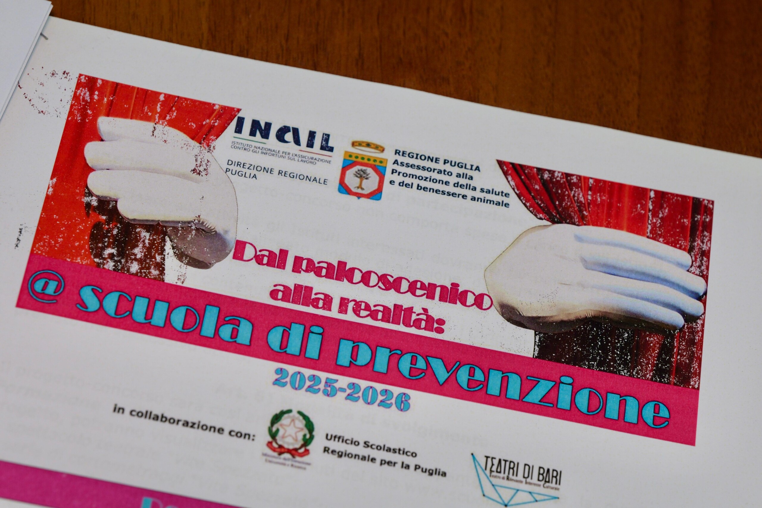“Gli ScacciaRischi: le olimpiadi della prevenzione” e “Dal palcoscenico alla realtà: @ scuola di prevenzione”: presentati i progetti di prevenzione destinati agli studenti pugliesi