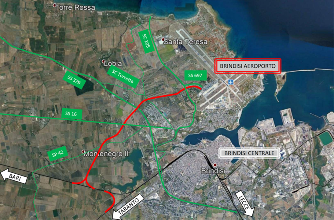 RFI: AGGIUDICATA GARA PER IL COLLEGAMENTO FERROVIARIO DELL’AEROPORTO DEL SALENTO CON LA STAZIONE DI BRINDISI