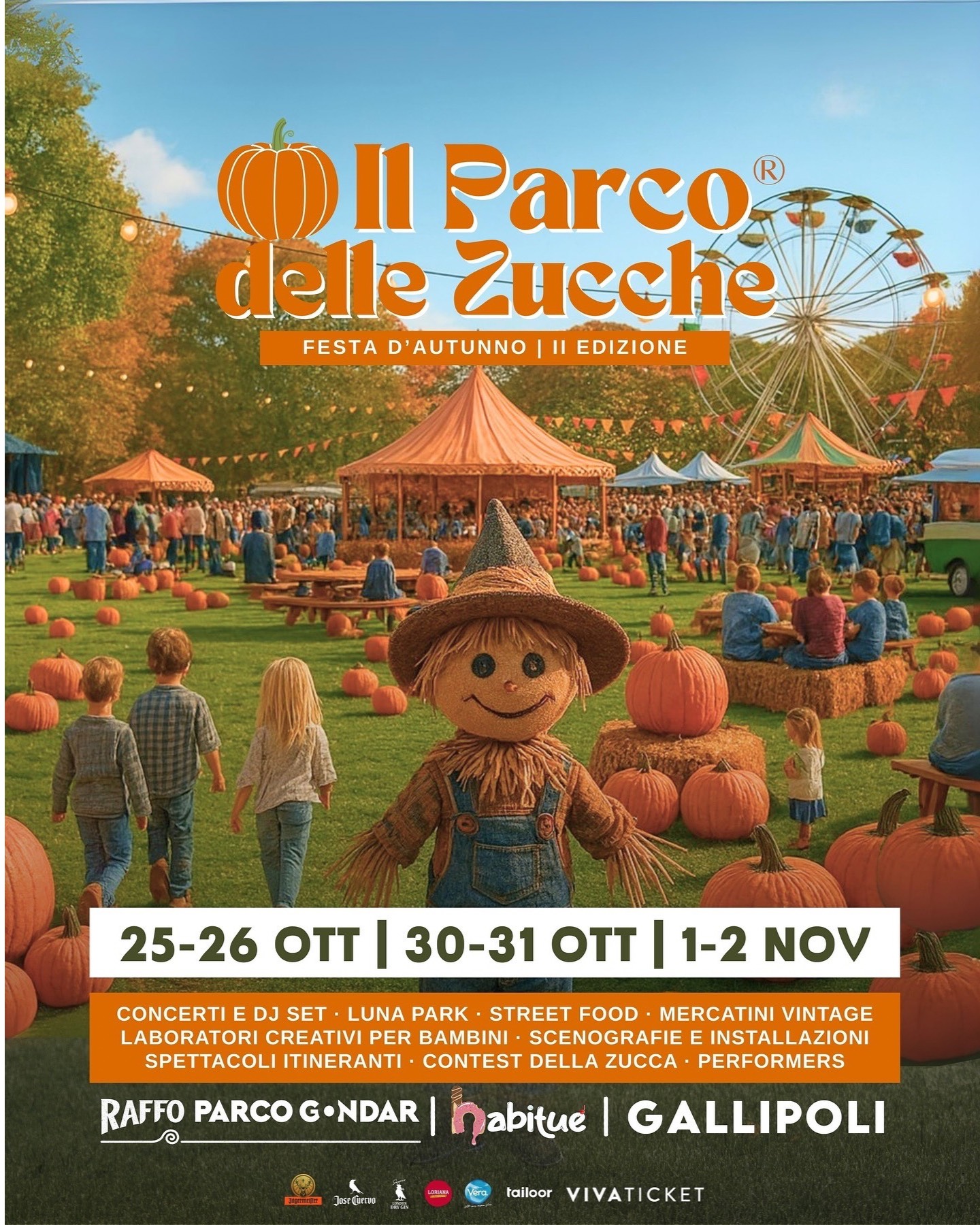 Dal 25 ottobre al 2 novembre Il Parco delle Zucche porta la magia dell’autunno al Raffo Parco Gondar di Gallipoli