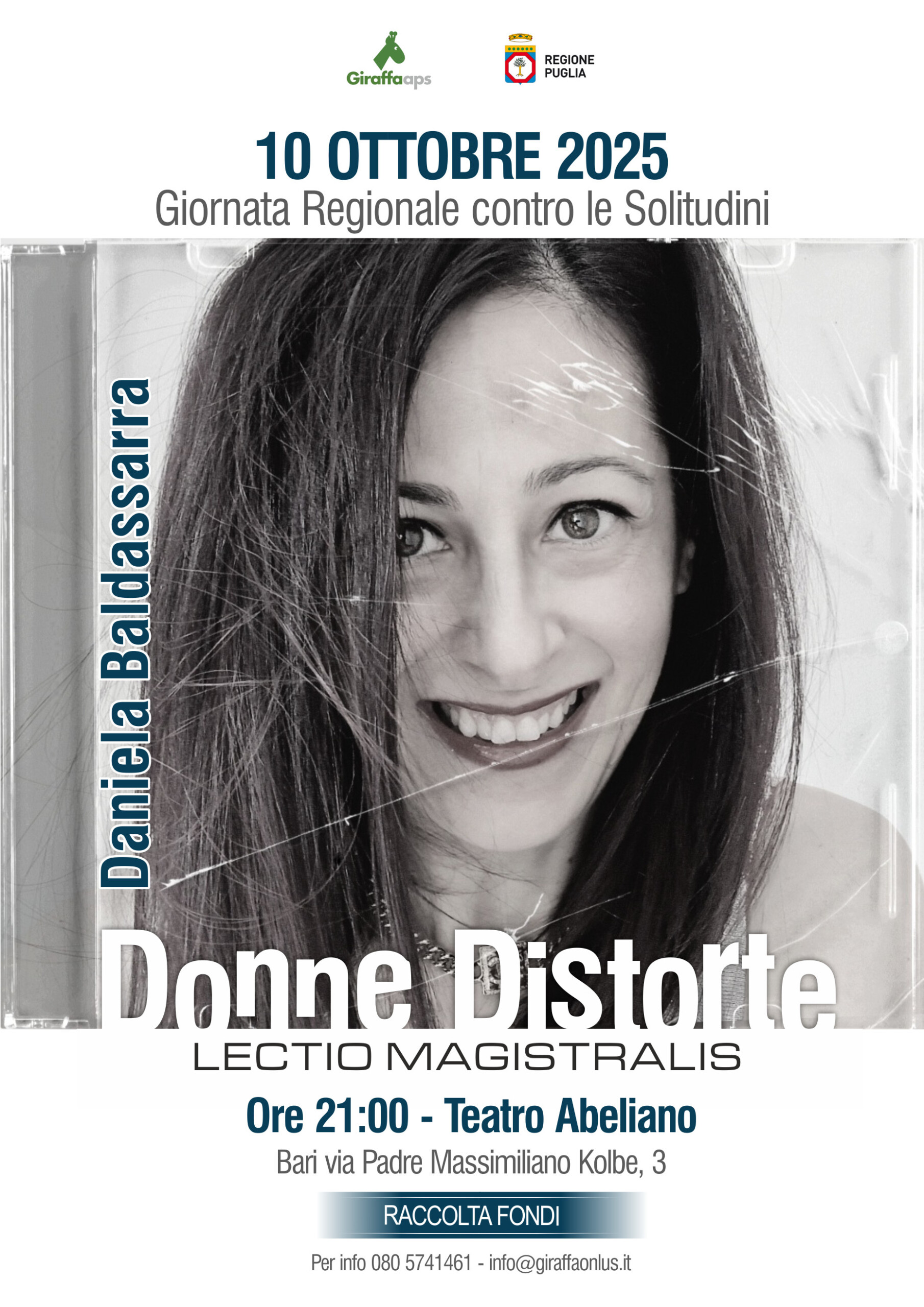 Daniela Baldassarra con “Le Donne Distorte”, protagonista a Bari della quattordicesima Giornata regionale contro le Solitudini