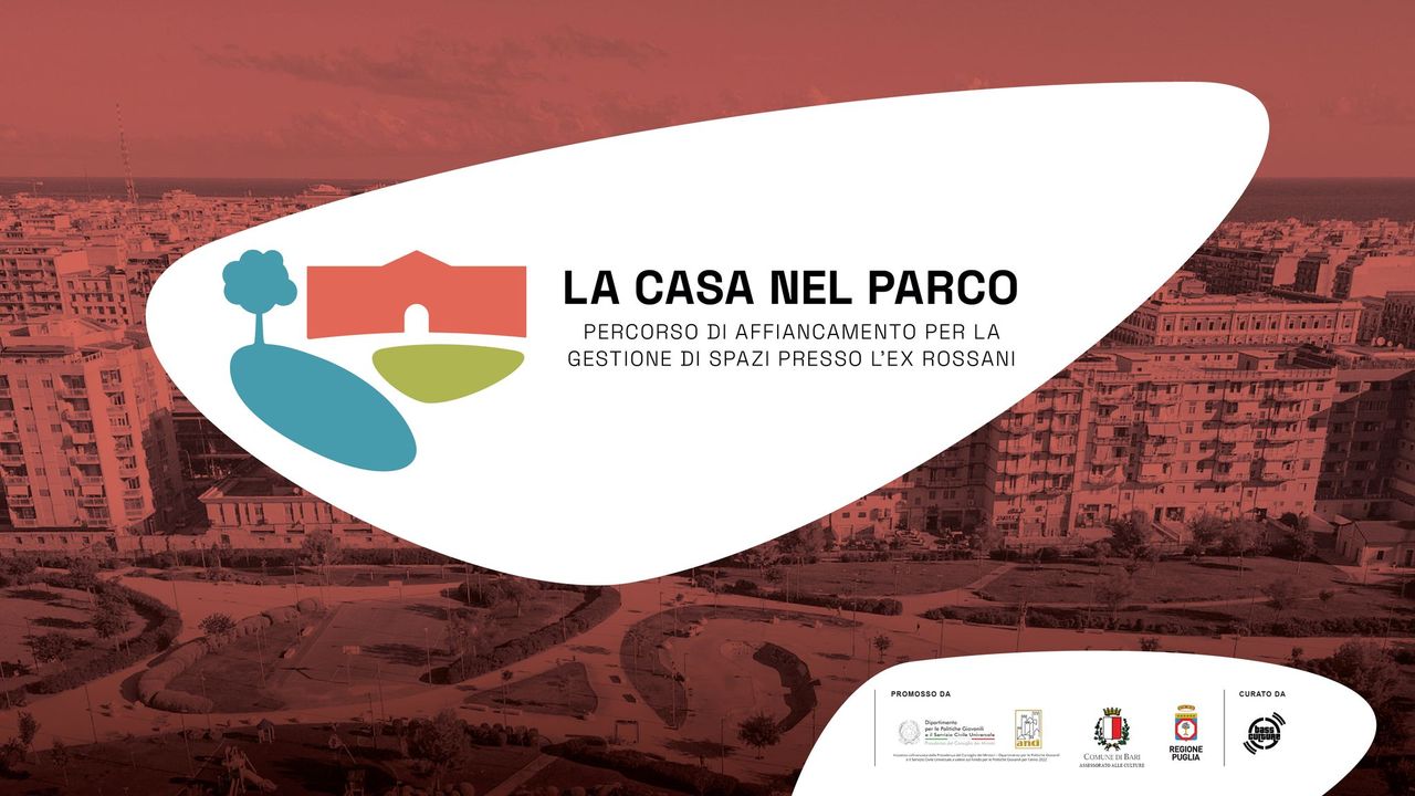 "LA CASA NEL PARCO": AL VIA DAL 23 OTTOBRE IL PERCORSO DI PARTECIPAZIONE E INNOVAZIONE GIOVANILE NELLA EX CASERMA ROSSANI PER LA GESTIONE CONDIVISA DI ALCUNI SPAZI DEL FUTURO POLO BIBLIOMUSEALE