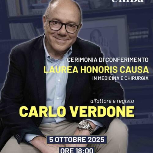 Laurea Honoris Causa in Medicina e Chirurgia all’attore e regista Carlo Verdone