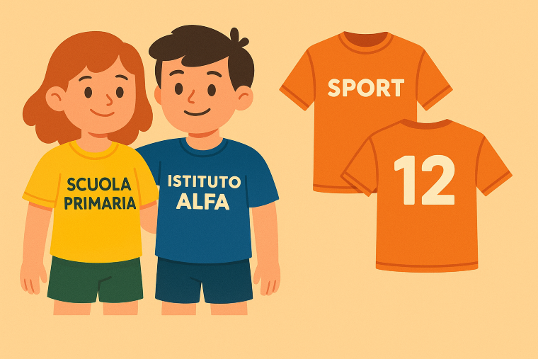 Magliette personalizzate per la scuola e lo sport: praticità e riconoscibilità